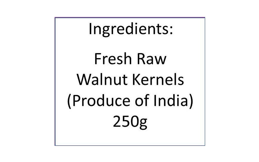 Let's Go Nuts Fresh Walnut Seeds Natural Halves (Akrot Giri)   Pack  250 grams